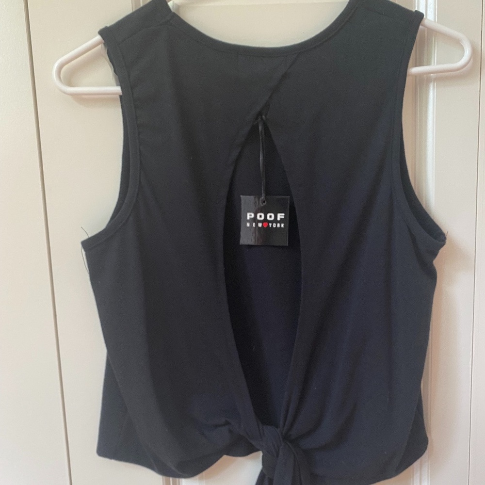 Large Poof New York Black Tank Top